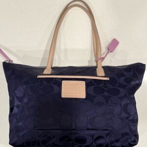 Coach Navy Blue Medium Size Satchel